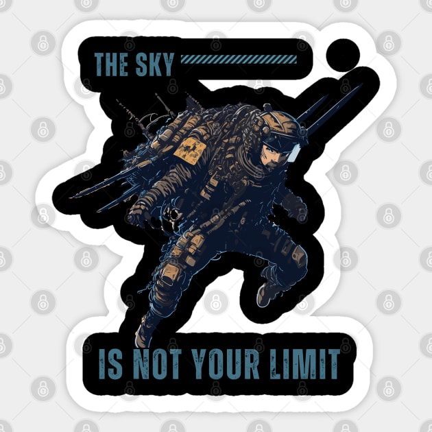 Japanese samurai aesthetic Sky diving Sticker by Alex